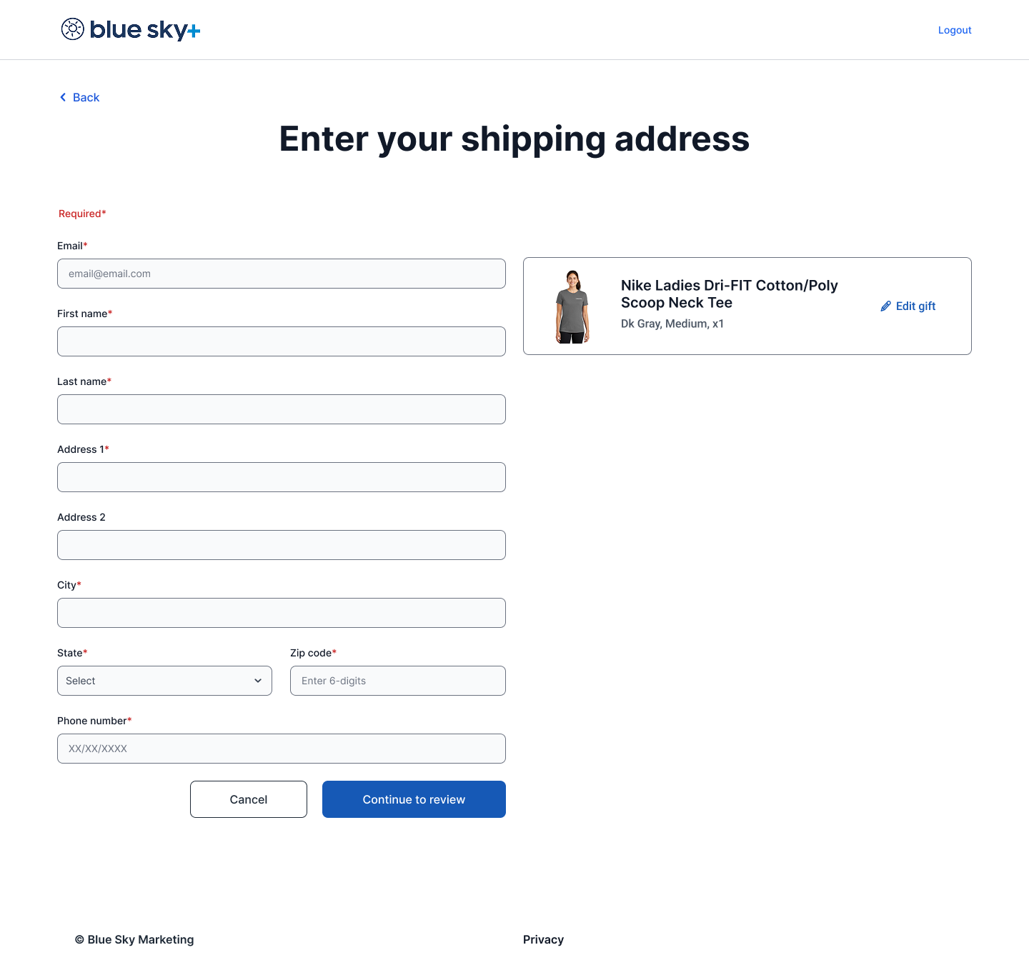 gifing platform flow